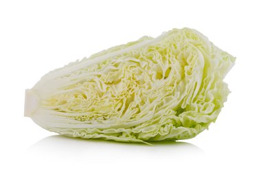 Beyaz arka planda taze Çin lahanası