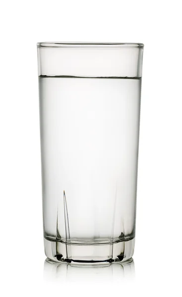 Vaso de agua aislado sobre fondo blanco — Foto de Stock