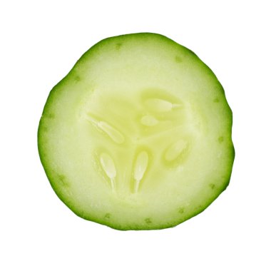 Beyaz arkaplanda salatalık