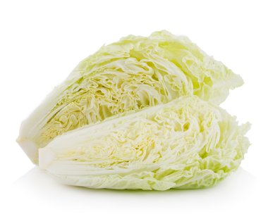 Beyaz arka planda taze Çin lahanası