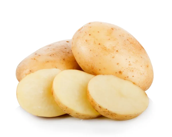 Potatis isolerad på vit bakgrund — Stockfoto