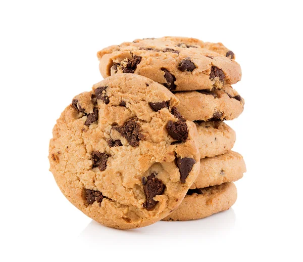 Chocolate Chip Cookie auf weißem Hintergrund — Stockfoto