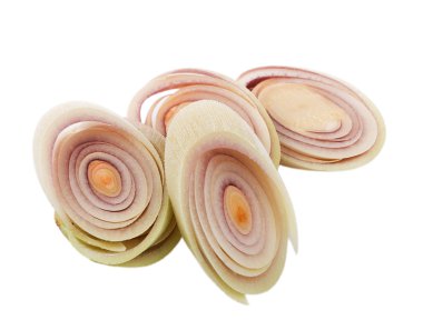 Beyaz arkaplanda limon otu