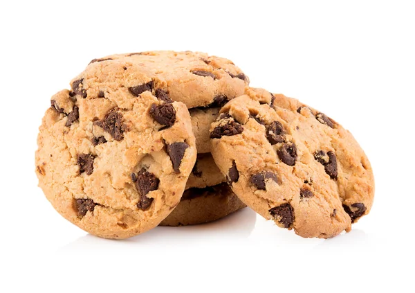 Chocolate Chip Cookie auf weißem Hintergrund — Stockfoto