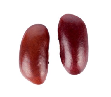 Beyaz adam izole kırmızı fasulye