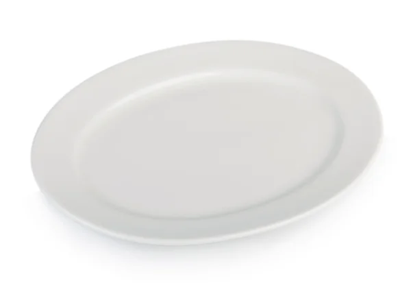White plate isolated on white background — Stock Photo, Image