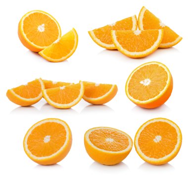 Beyaz arkaplanda portakal meyvesi izole