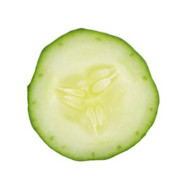 Beyaz arkaplanda salatalık