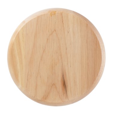 ahşap plaka beyaz arka plan üzerinde izole. Üstten Görünüm