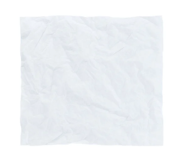 Текстура паперу. Білий зім'ятий паперовий лист — стокове фото