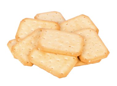 Beyaz zemin üzerine susam tohumu ile bisküvi