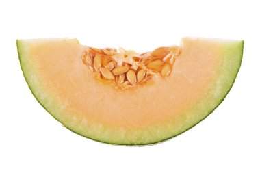 Beyaz arkaplanda izole edilmiş kavun