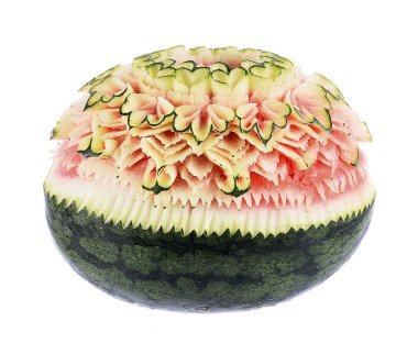 karpuz oyma çiçek beyaz arka plan üzerinde