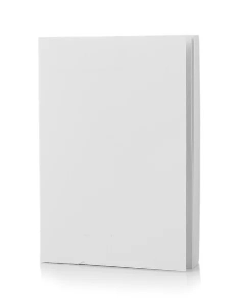 Λευκό βιβλίο σε άσπρο φόντο — Φωτογραφία Αρχείου