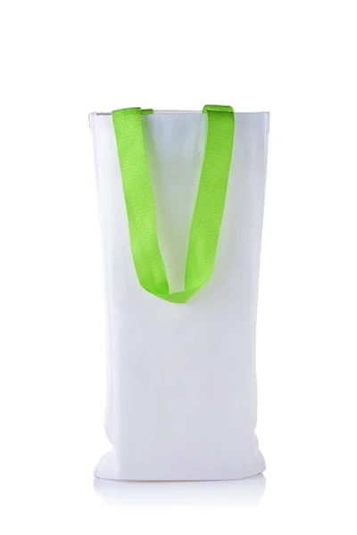 Λευκό ύφασμα τσάντα που απομονώνονται σε λευκό φόντο — Φωτογραφία Αρχείου