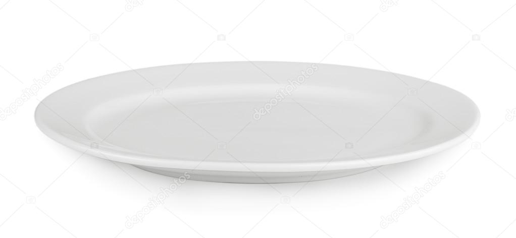 white plate isolated on white background