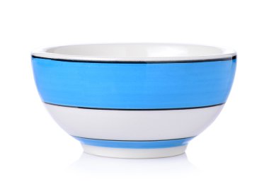 boş kase beyaz arkaplanda izole