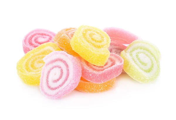 Sweets made from sugar on white background — Stock Photo, Image