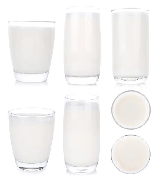 Glas Milch Isoliert Auf Weißem Hintergrund — Stockfoto