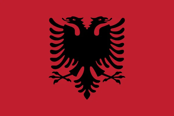 Flagge Albaniens — Stockvektor