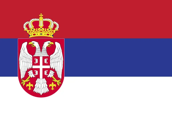 세르비아의 국기 — 스톡 벡터