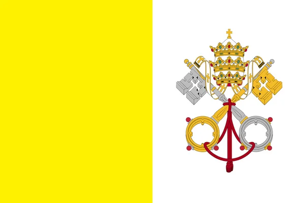A Vatikán zászlaja — Stock Vector