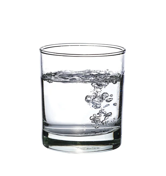 Glass of water on white background — Stock Photo, Image