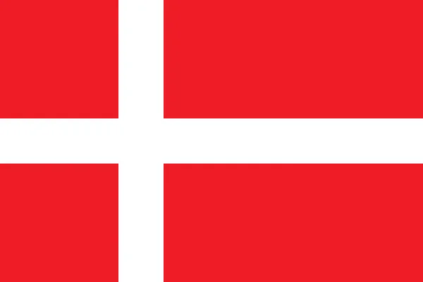 Flagge von Dänemark — Stockvektor