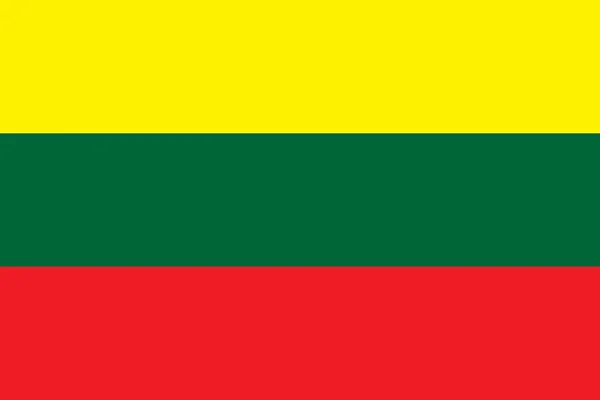 Bandiera della lituania — Vettoriale Stock
