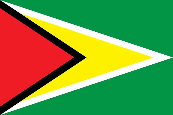 Guyanská vlajka — Stockový vektor