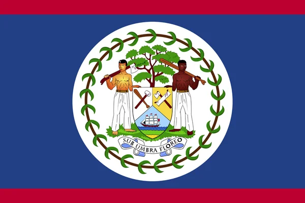 Bandeira de Belize — Vetor de Stock