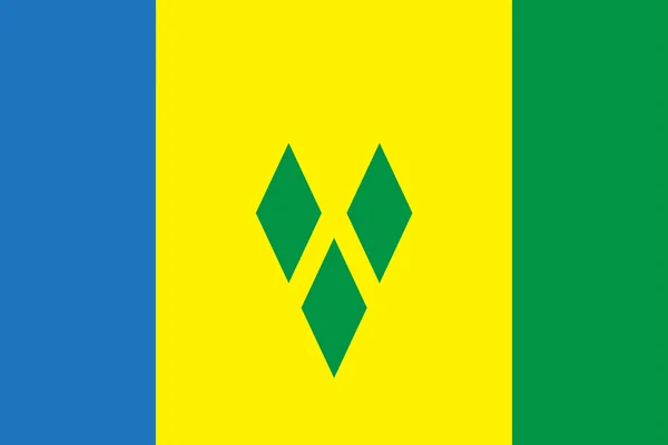 Flagge von Saint Vincent und die Grenadinen — Stockvektor