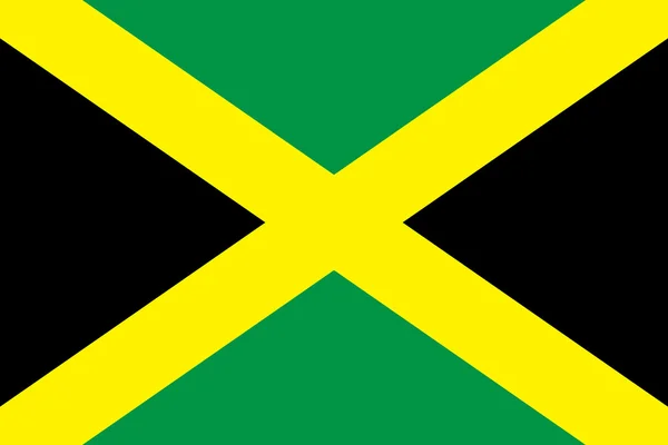 Bandera de Jamaica — Vector de stock