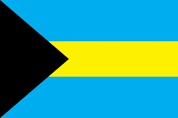 Flagge der Bahamas — Stockvektor