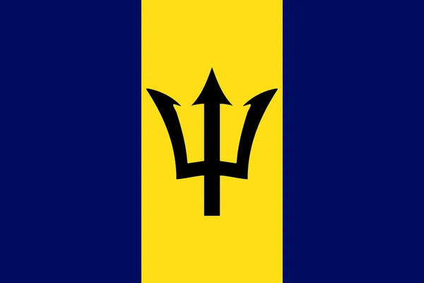 Flaggor av barbados — Stock vektor