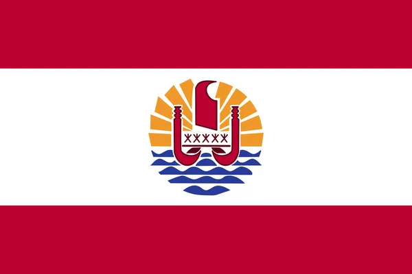 Bandeira da Polinésia Francesa — Vetor de Stock