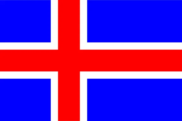 Drapeau de l'Islande — Image vectorielle