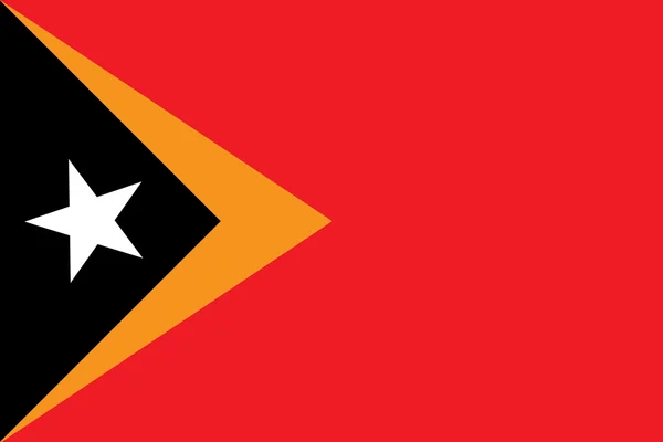 Bandera de Timor Oriental — Vector de stock