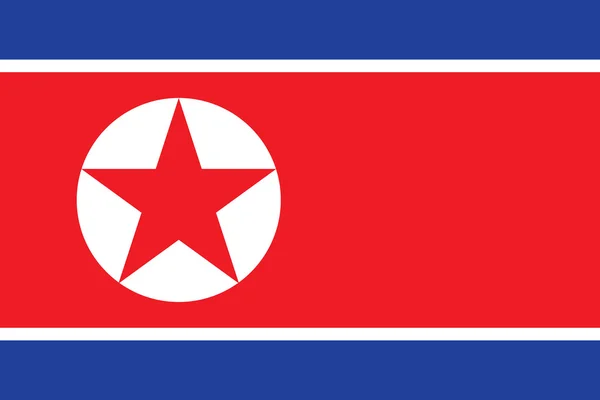 Nordkoreas flagga — Stock vektor