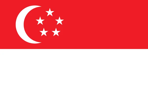 Bendera Singapura - Stok Vektor