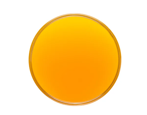 Glass of orange juice from above — Stock Photo, Image