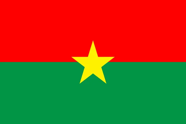 Bandiera del Burkina Faso — Vettoriale Stock