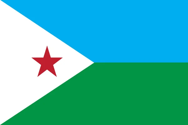 Flaga Dżibuti — Wektor stockowy