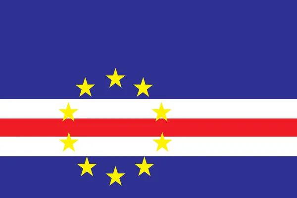 Bandeira de Cabo Verde — Vetor de Stock