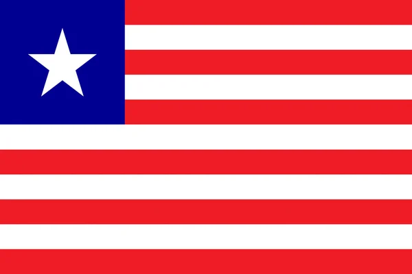 Bandera de Liberia — Vector de stock