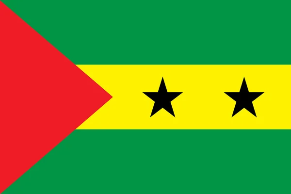 Drapeau de Sao Tomé et Principe — Image vectorielle