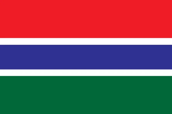 Bandera de Gambia — Vector de stock