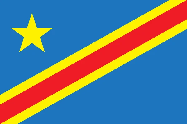 Drapeau de la République démocratique du Congo — Image vectorielle