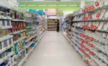 mağaza, Defocused bokeh bulanıklık arka plan.