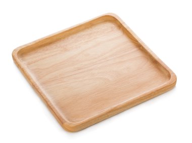 Tahta plaka beyaz arkaplanda izole edildi